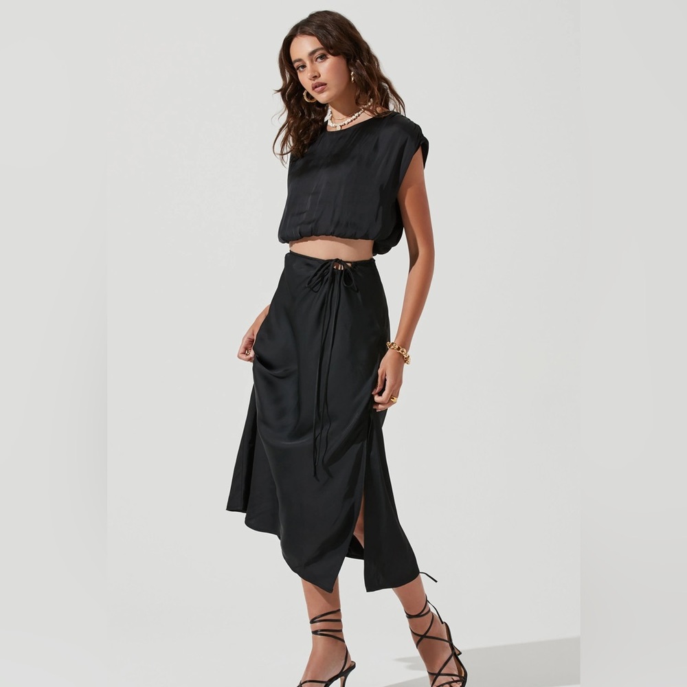 Riva Tie Waist MIDI Skirt